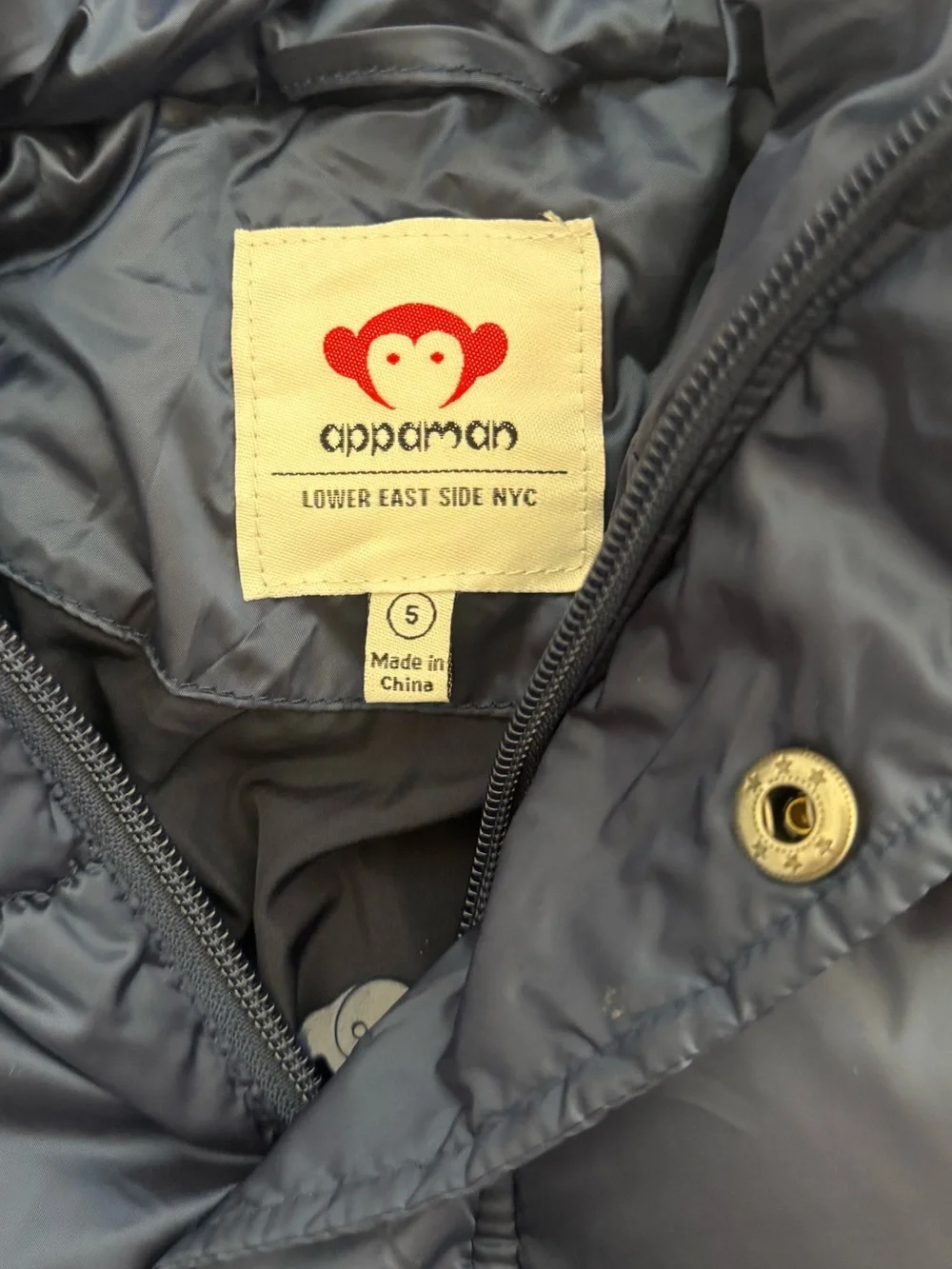 Appaman Navy Blue Slim Puffy Coat